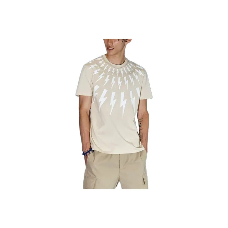 Neil Barrett T Shirts Men's Light Beige