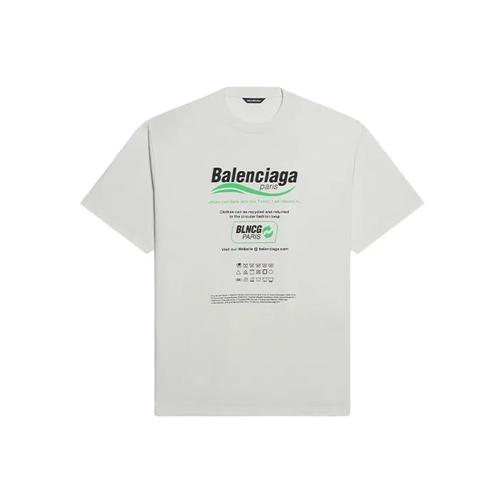 Balenciaga Dry Cleaning Boxy Logo Tee