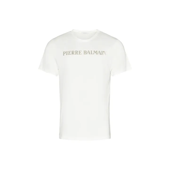 BALMAIN Белая Мужская T-рубашка