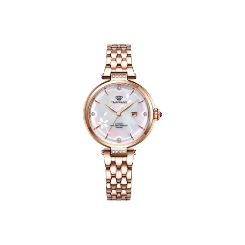TIAN WANG Механический Movement Женские Часы Blossom Series 33mm*32mm*11mm Белый