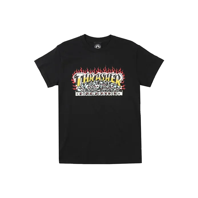 Thrasher T-Shirt US Version Unisex Black Т-Рубашка Thrasher US Version Унисекс Черная