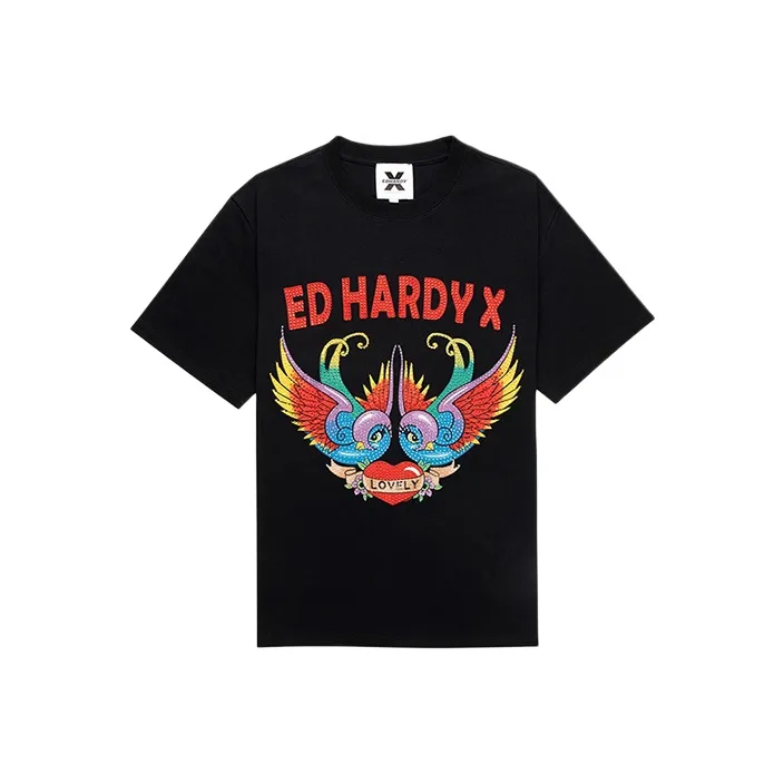 ED HARDY X T Shirts Unisex Black