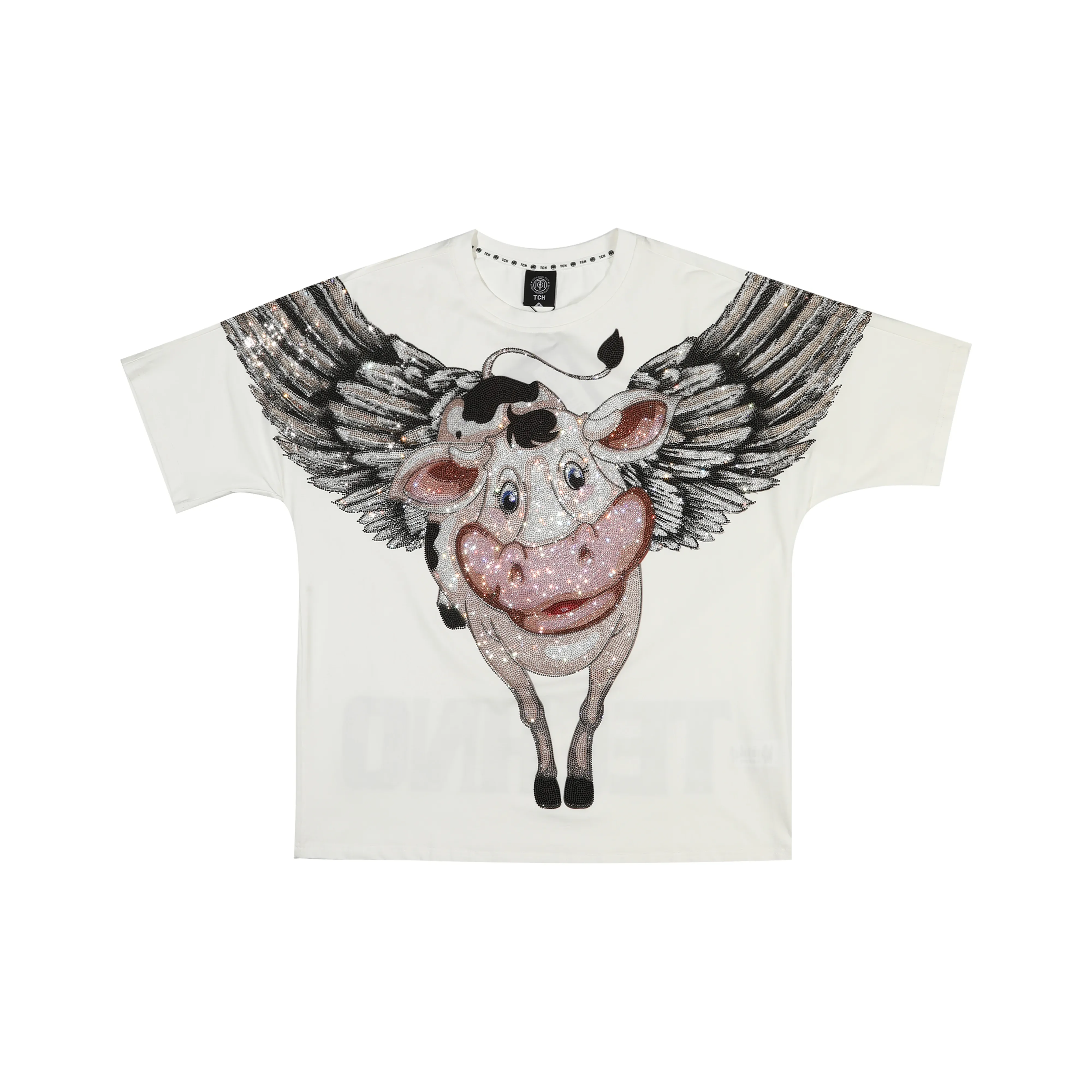 TCH Heavy Duty Studded Rich Vintage American Casual Men's Style Loose Slimming Short Sleeved T Shirts Unisex