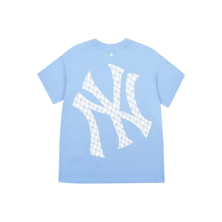 MLB Drop Shoulder Sleeve T Shirt Unisex Sky Blue