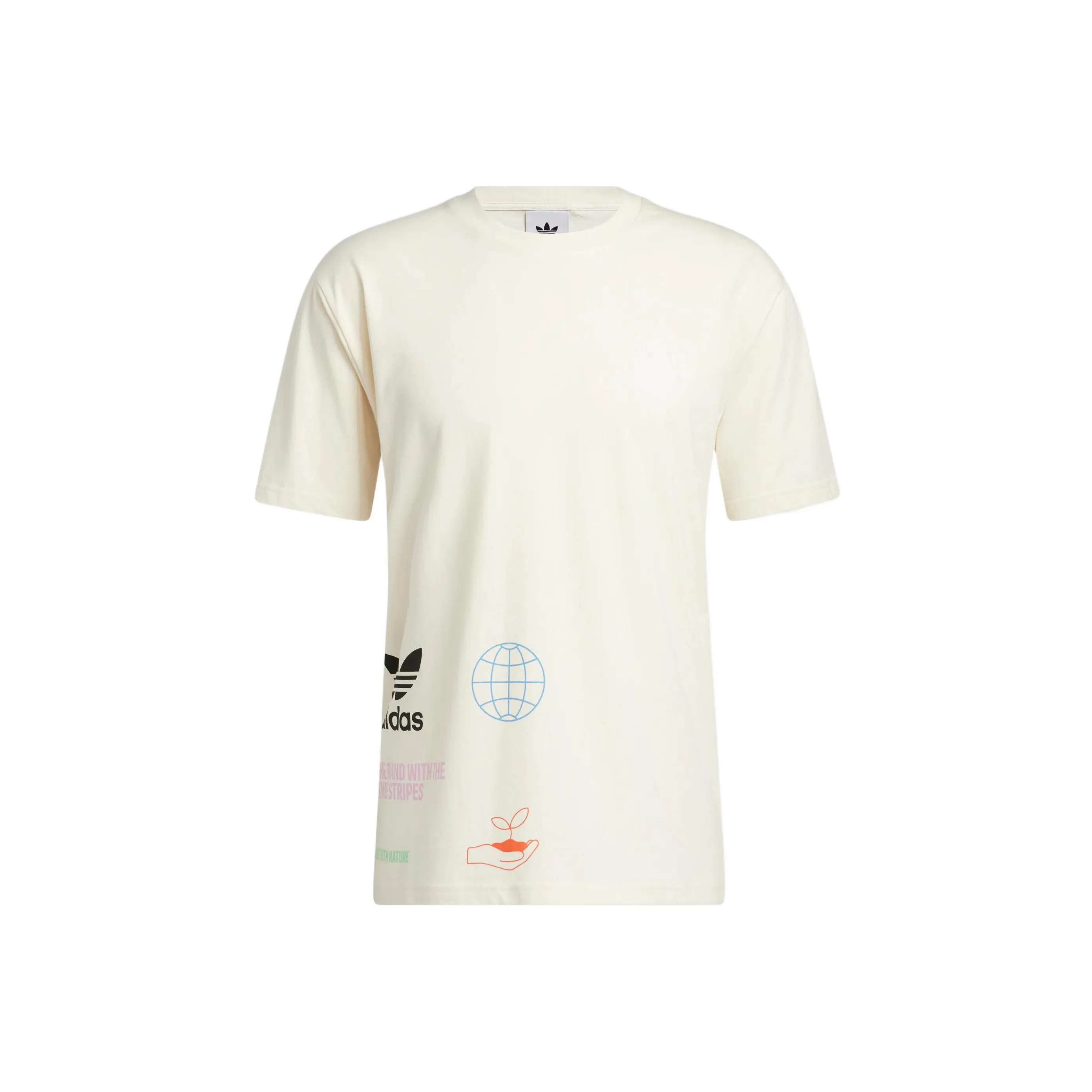 Adidas Originals NATURE MULTI T Shirt International Version Men's White