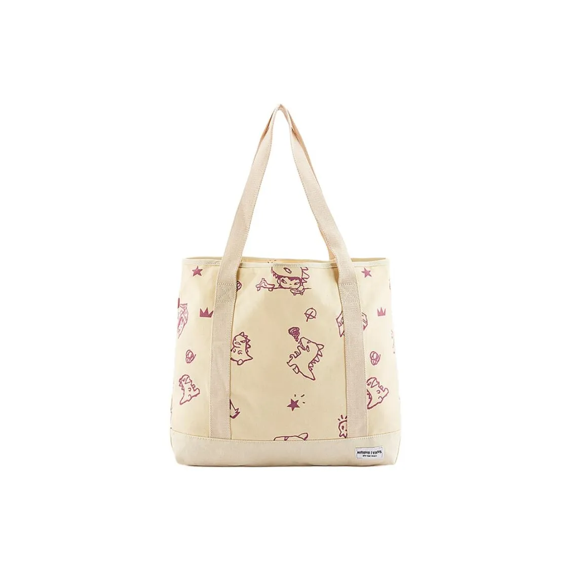 Vans HIRONO Коллаборация Полиэстер Тоут Сумка Сумка для покупок Сумка Унисекс Овсяный