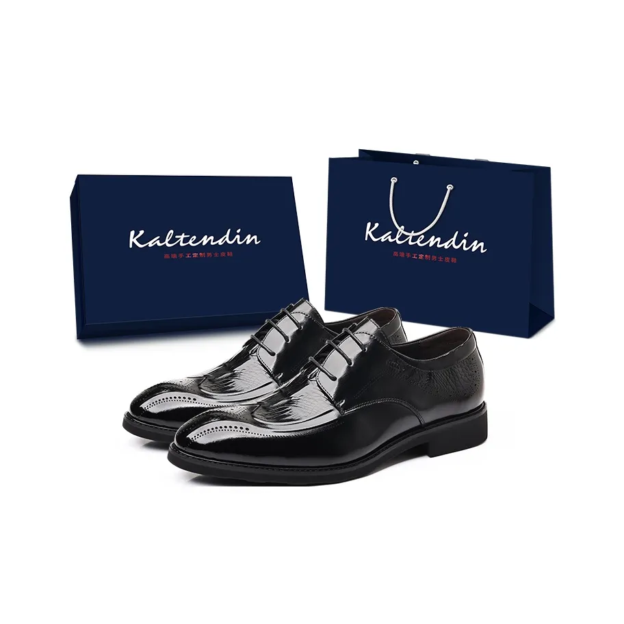 Kaltendin Телесная коровья кожа Бизнес тисненые BROGUE Броги Обувь для мужчин