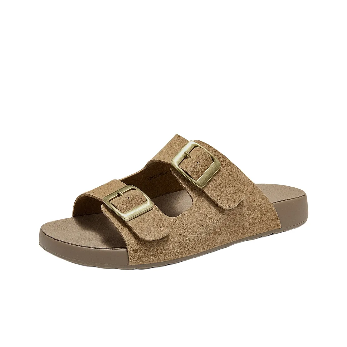 GEMEIQ Slide Slippers Women's Yellow Brown/Light Khaki