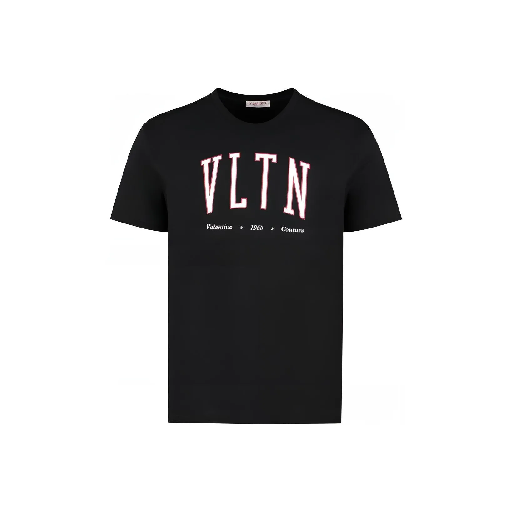 Valentino Футболка с принтом и буквами круглый вырез короткие рукава мужская черная