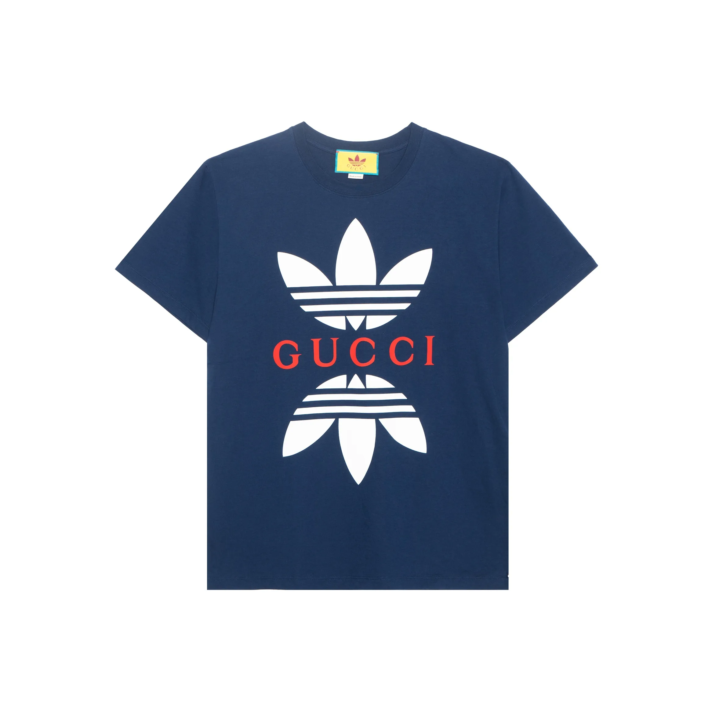 Adidas X GUCCI Men Cotton Jersey T-shirt Blue