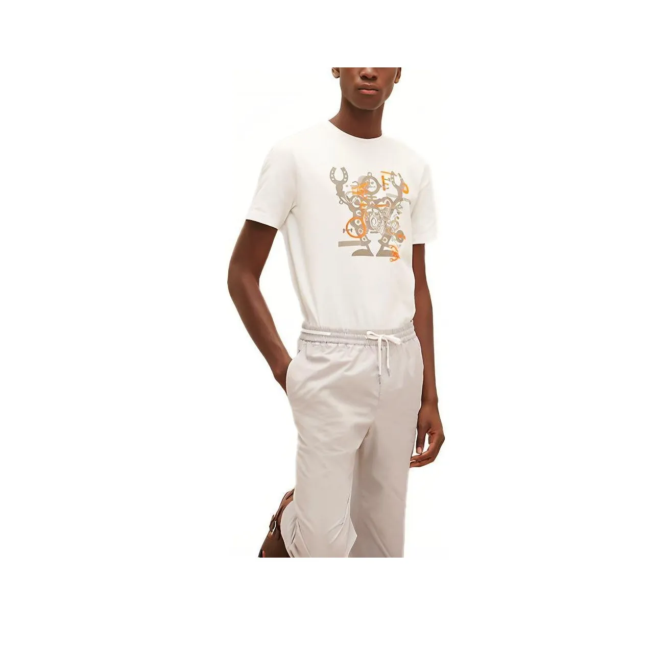 HERMES T-Shirts Men White