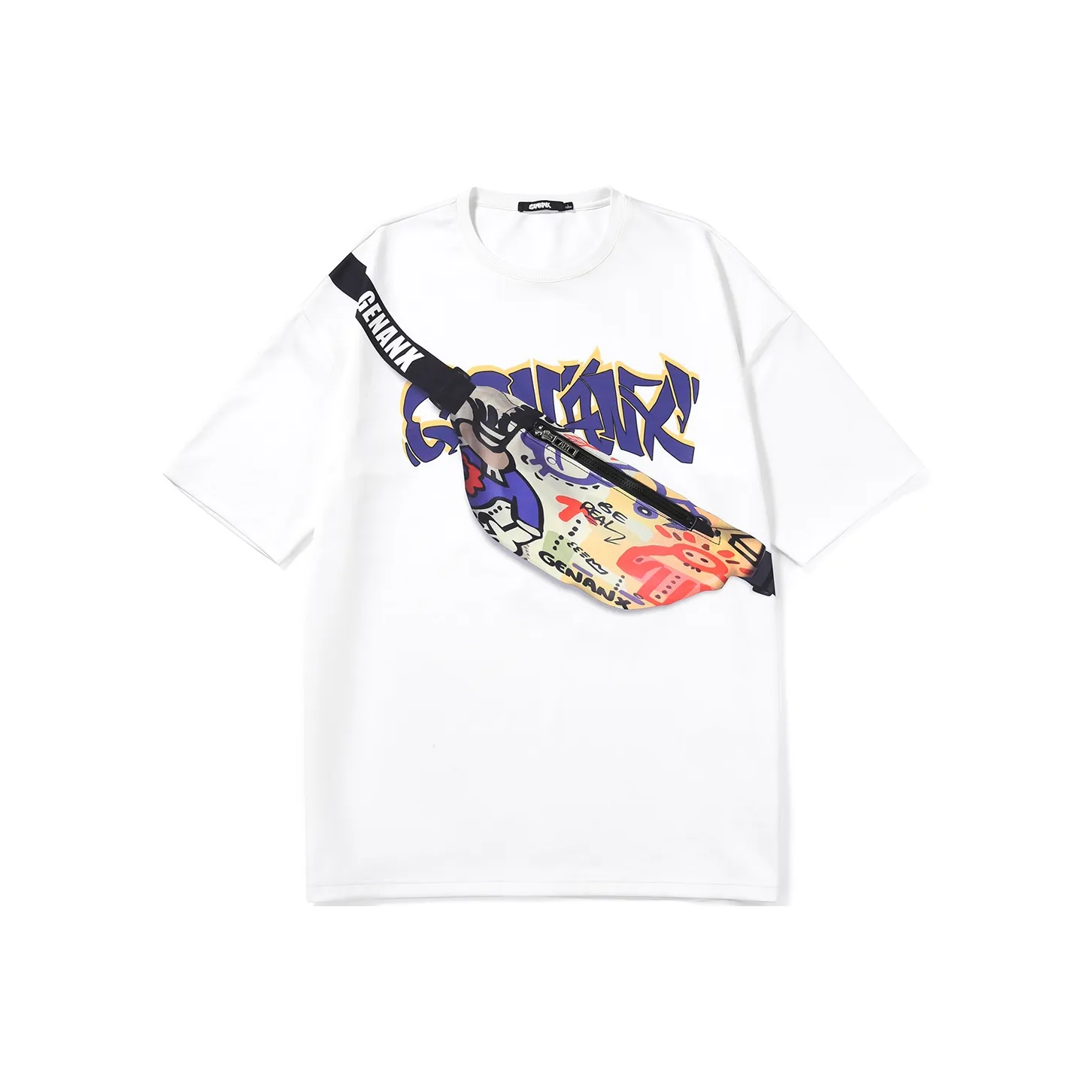 GENANX Straight T-Shirt Unisex White