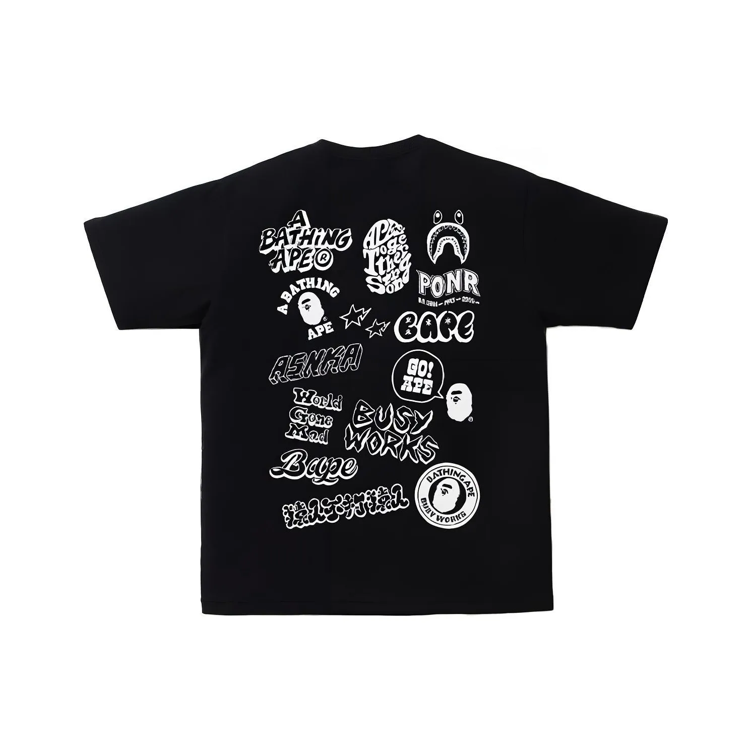Bape Bicolor Bape Graffiti Tee