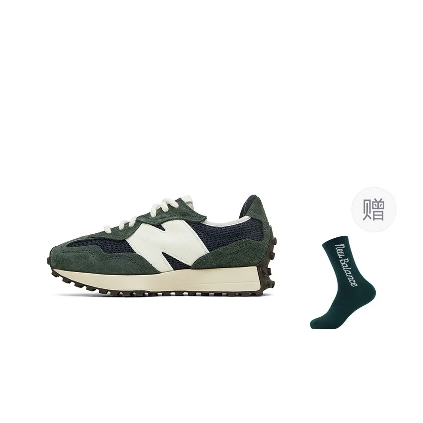 New Balance NB 327 Running Shoes Unisex Low Top Dark Blue Green