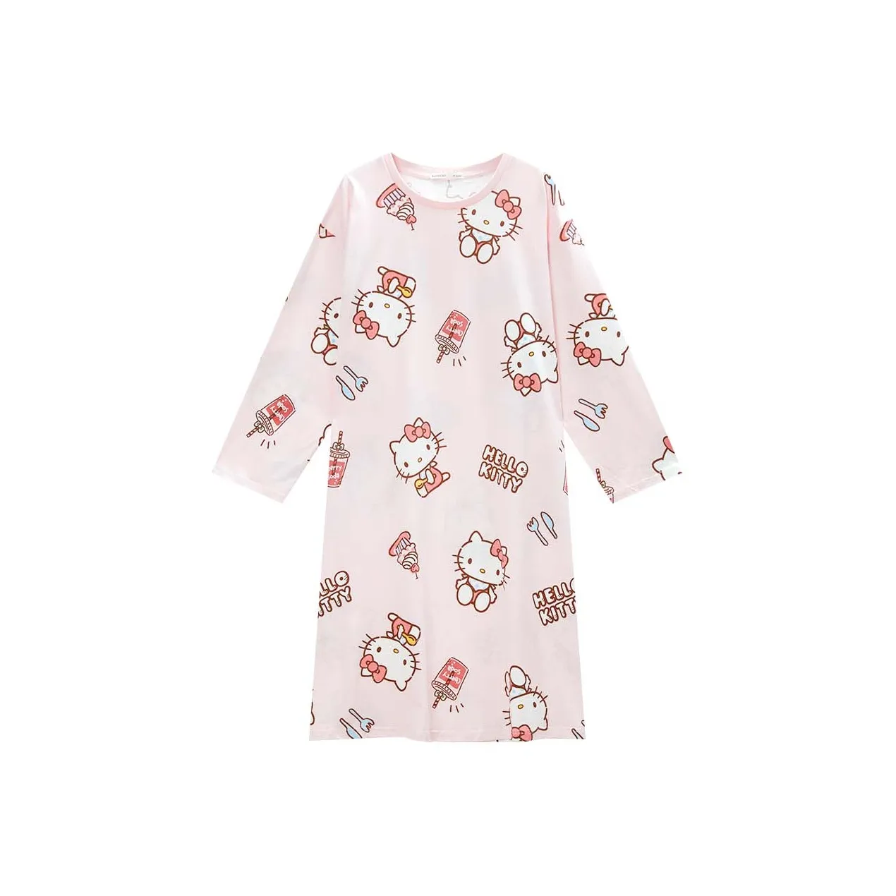GUKOO x Hello Kitty Sanrio Series Nightgown Women's Cherry Blossom Pink