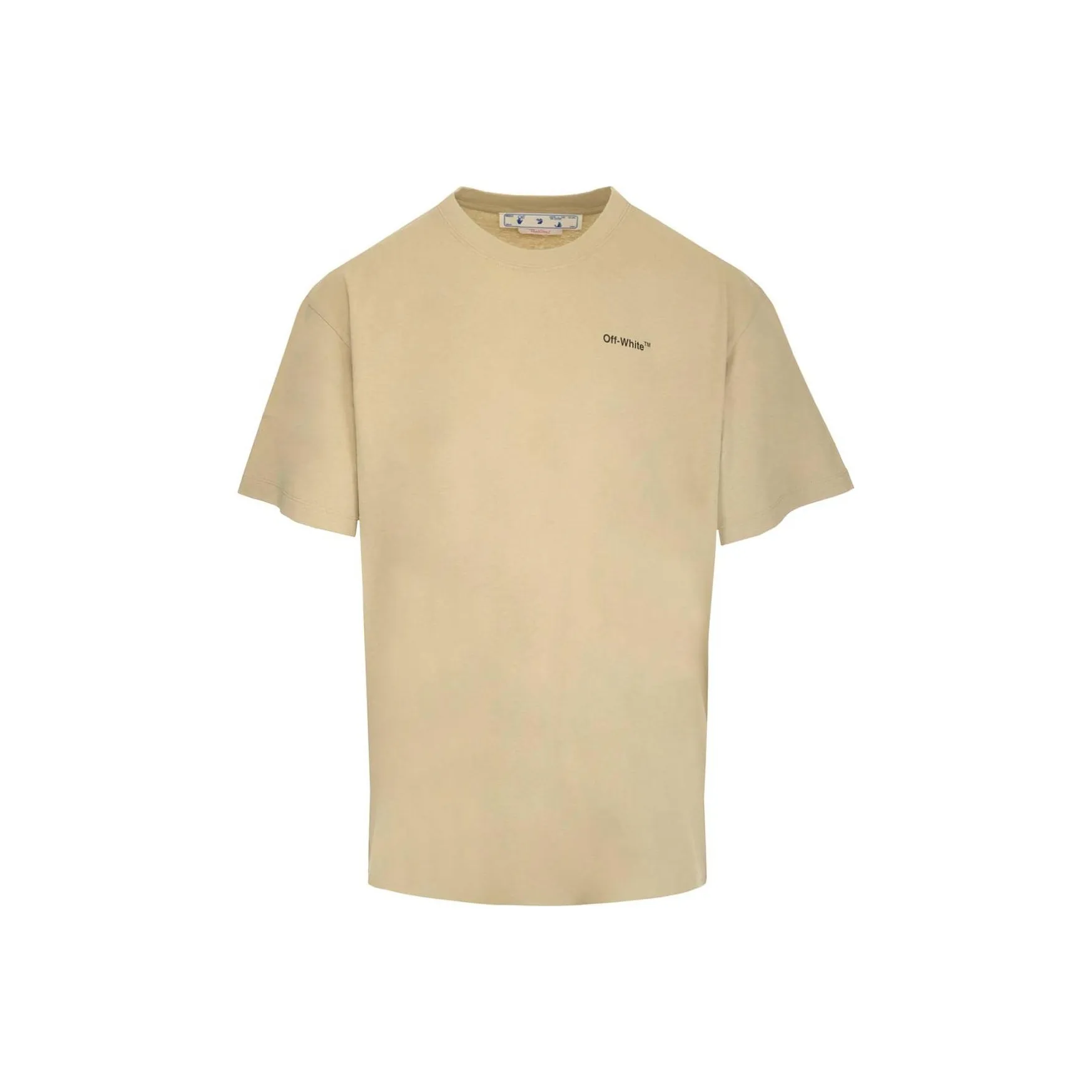 Off Белый SS22 Бежевый Мужская T-Рубашка