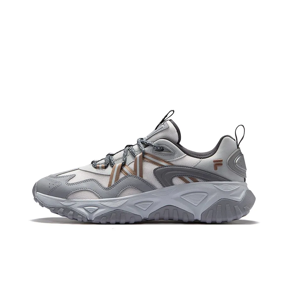 FILA FUSION FREEROAM Hiking Shoes Low Top Casual Shoes Men's Gray White