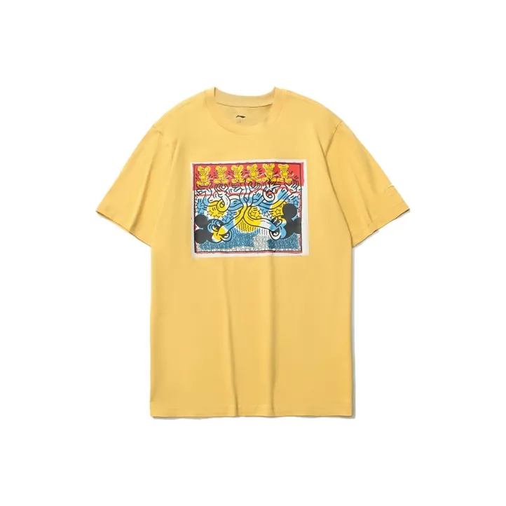 LiNing x Disney Sports Fashion Collection T Shirt Men's Light Ochre Yellow