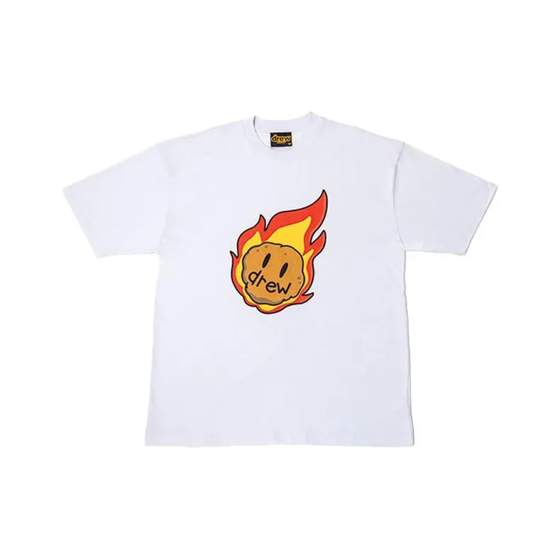 Drew House Smiley Collection T Shirts Unisex Light Blue