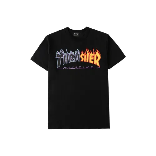 Thrasher Черная Унисекс Футболка