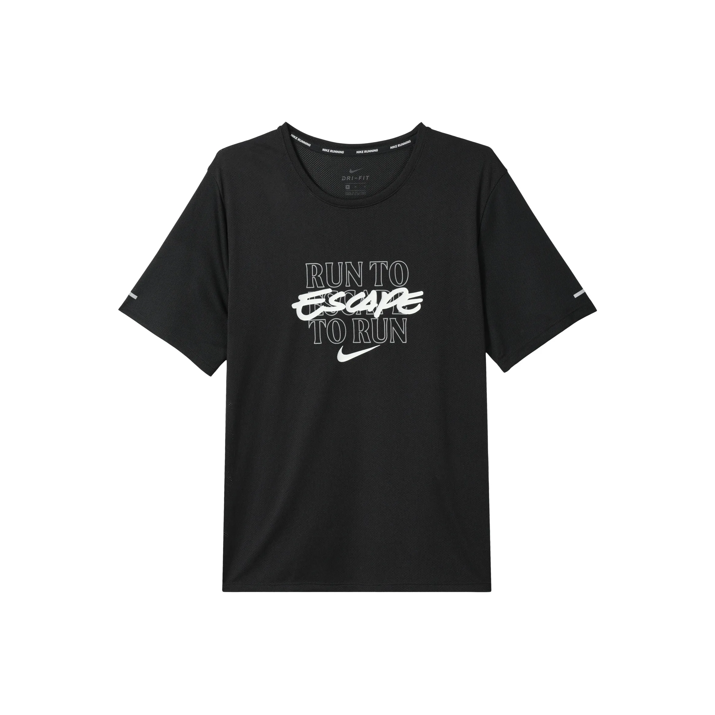 Nike MILER Черная Мужская T-Рубашка