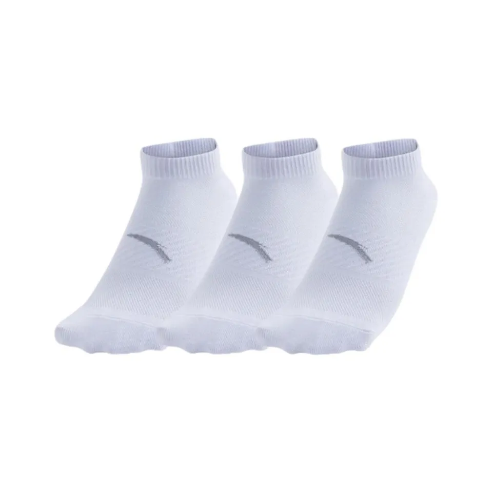 ANTA ZONGXUNXILIE Низкие носки унисекс 3 упаковки чисто белый