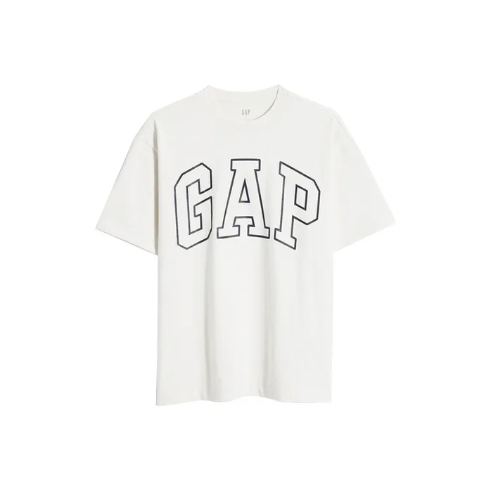 GAP T-Shirts Unisex Gray White
