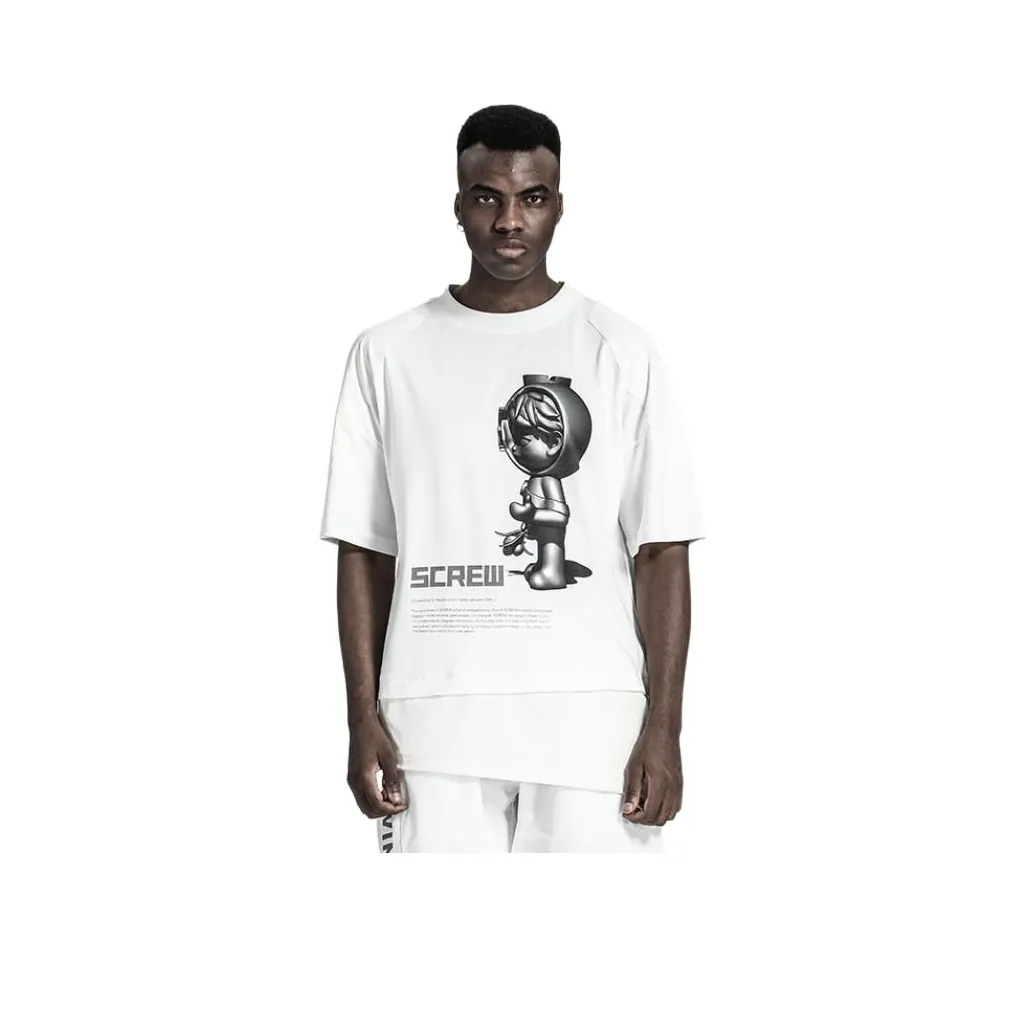 NORVINCY x SCREW Удобный Moisture wicking Western Short Sleeved T-Shirt Унисекс