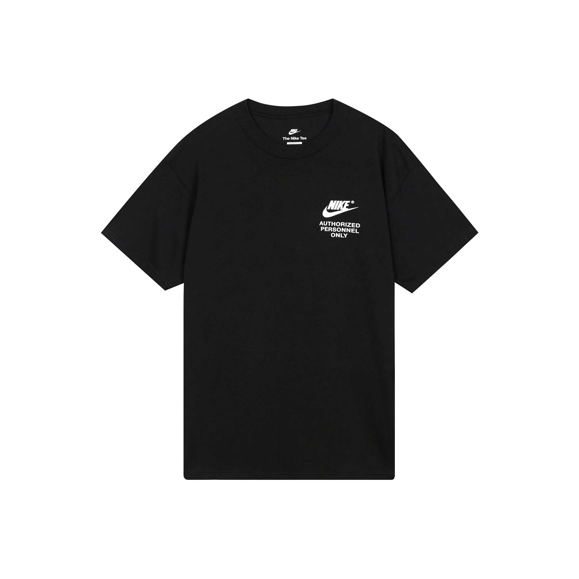 Nike Sportswear Men's Letter Logo Print Retro Crewneck T-Shirt Black