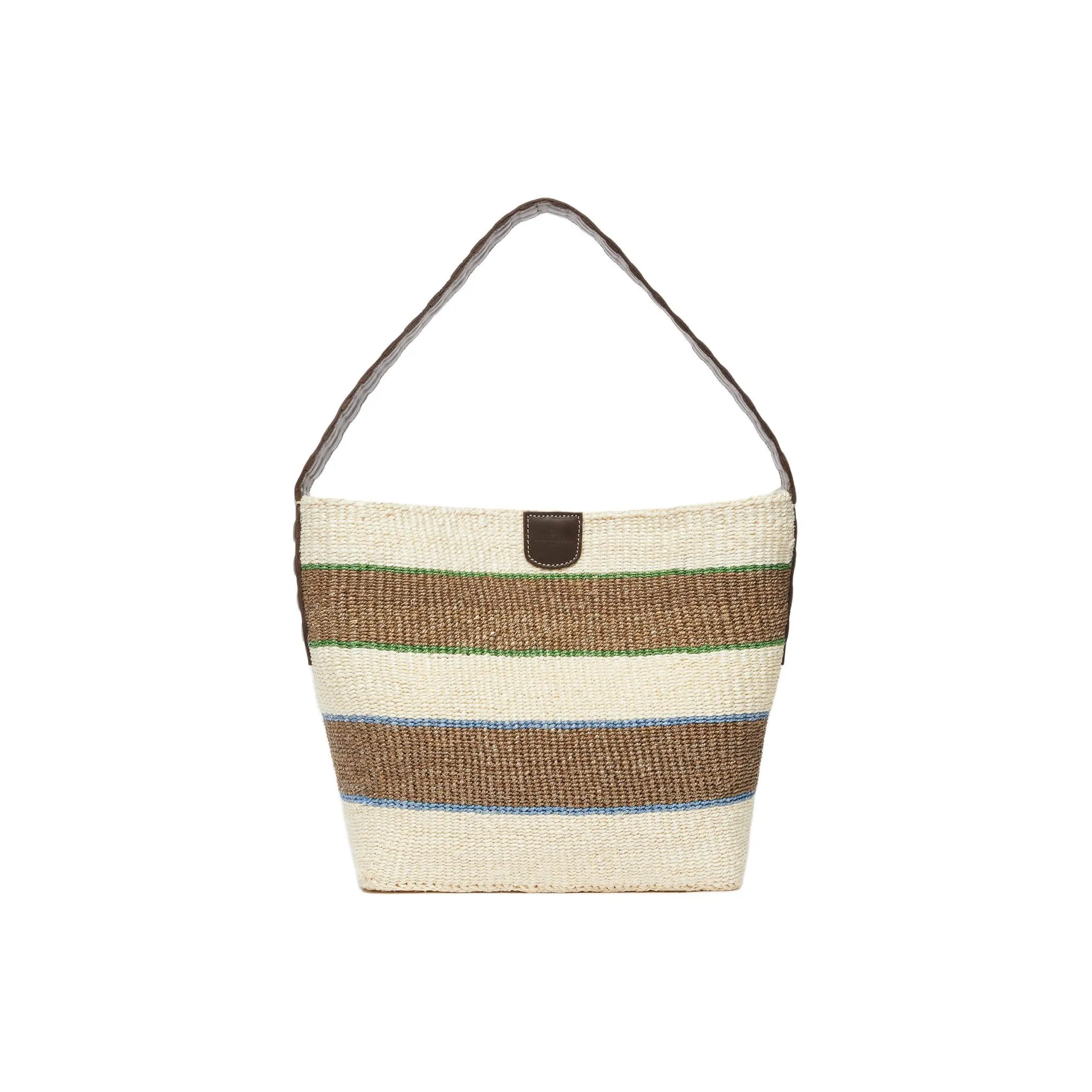 WEEKEND MaxMara Sisal Bucket Bag, Shoulder Bag Women's Caramel