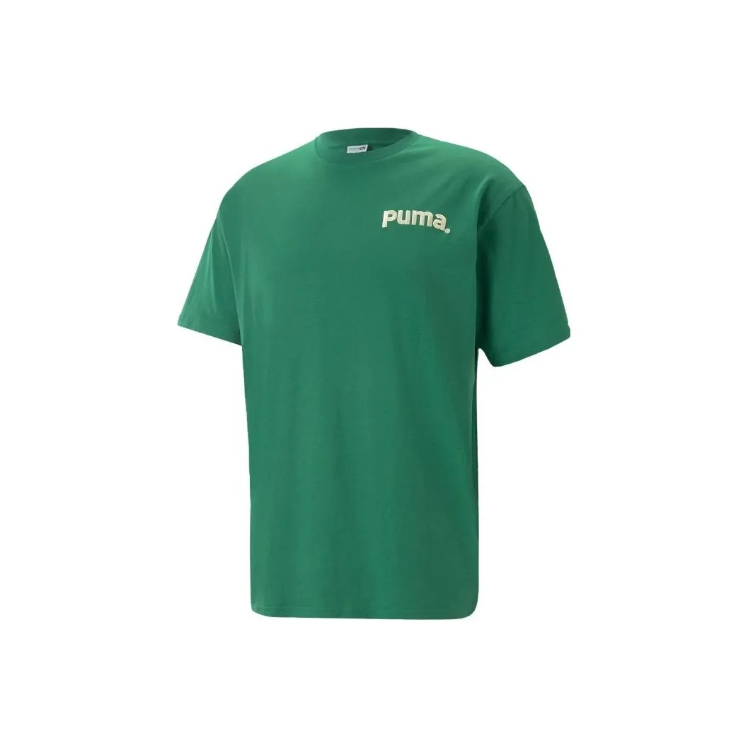 PUMA Мужские T-рубашки темно-зеленого цвета