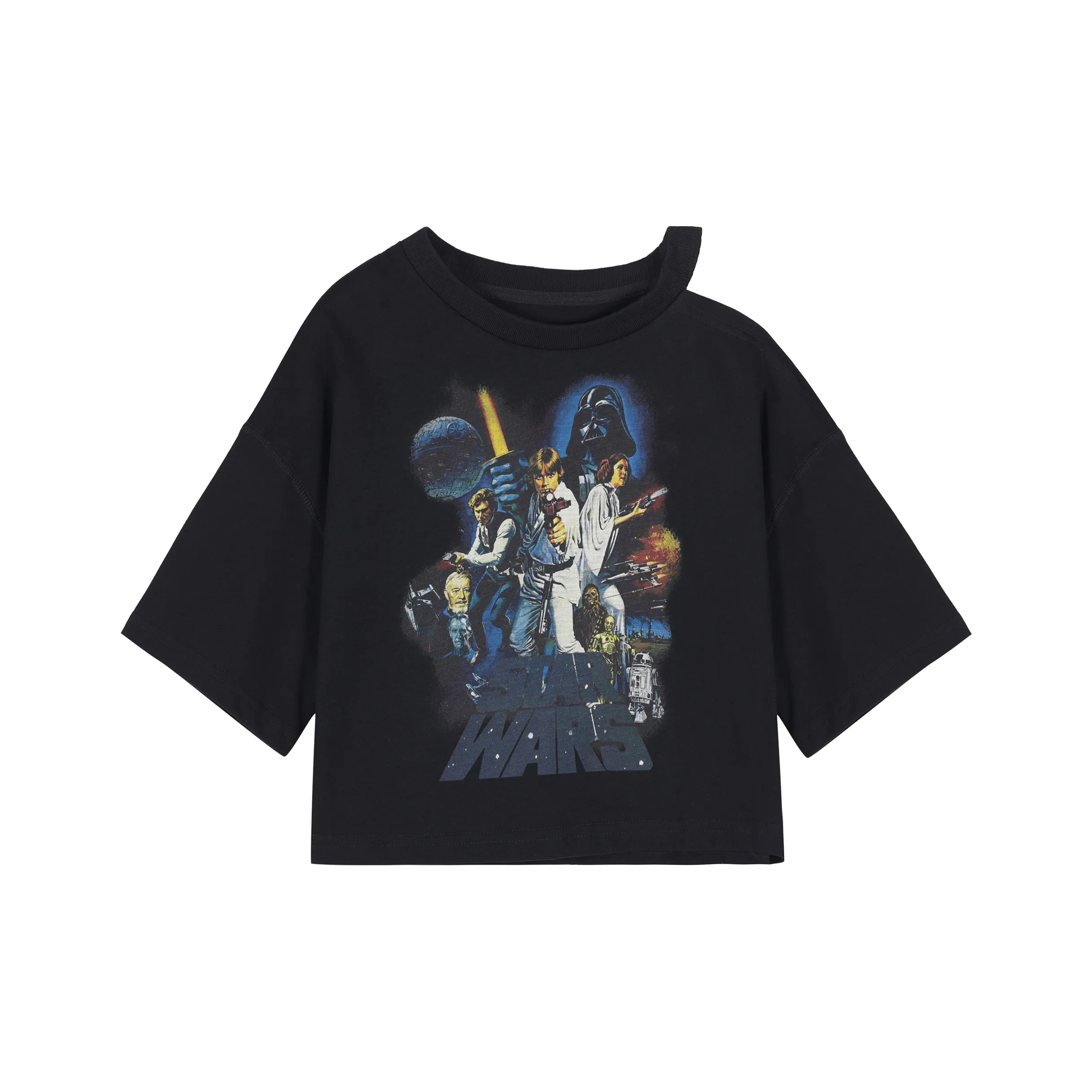 ICONS Lab x vv.ok Рукав с спущенным плечом T-рубашка Унисекс Черный