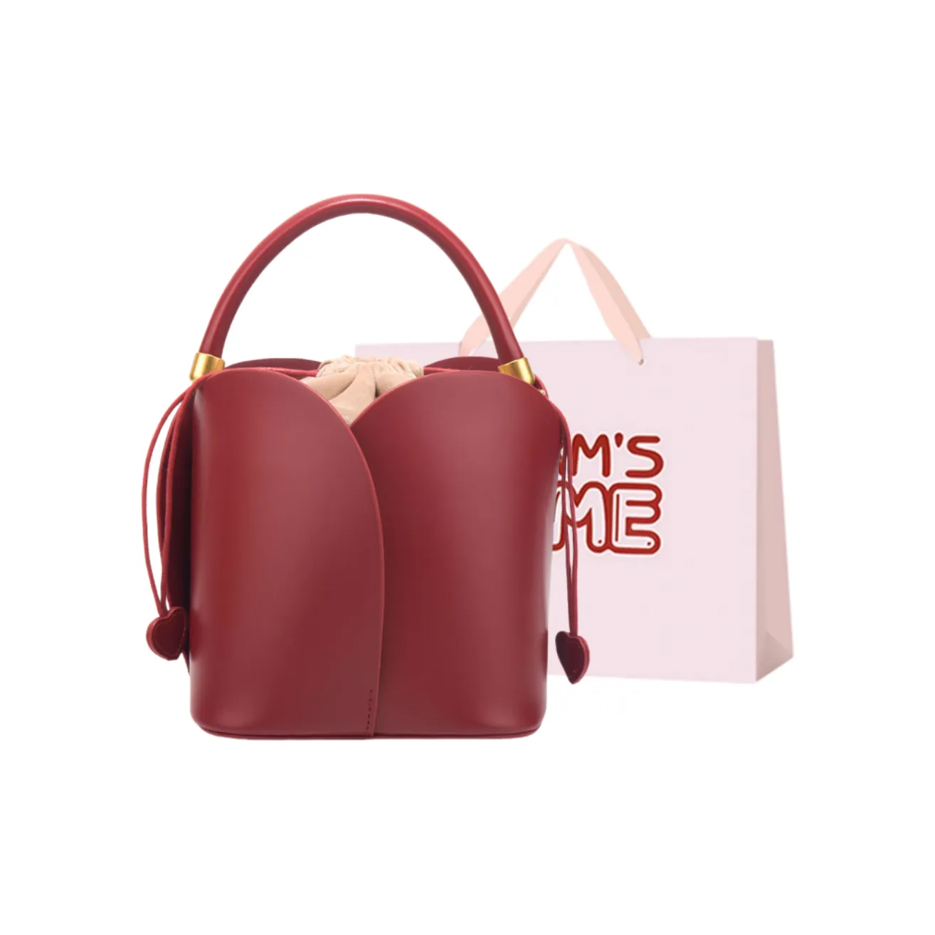 Worm's Home ПУ (полиуретан) Сумка через плечо Сумка Сумка через плечо Стандартная Женская Бордовая Темно-коричневая