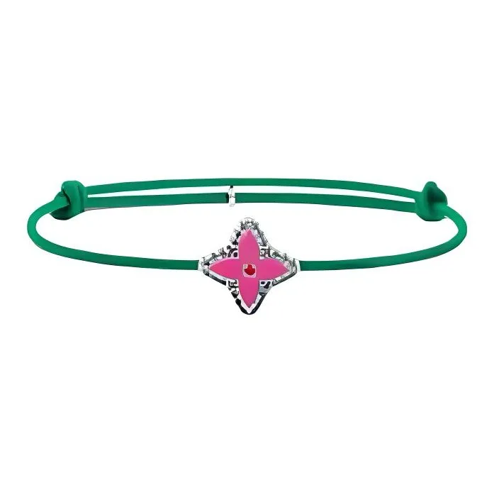 LOUIS VUITTON Metal, Cotton Enamel Bracelets Men's Green