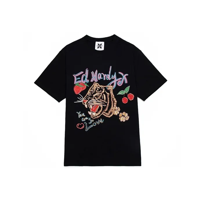 ED HARDY X T Shirt Unisex Black/White