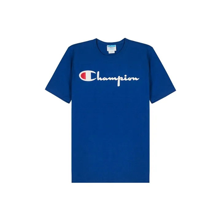 Champion T Shirt US Version Unisex Royal Blue