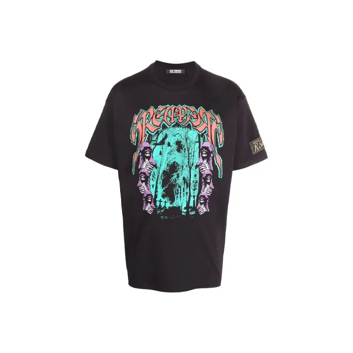 Raf Simons Черные Мужские T-Рубашки