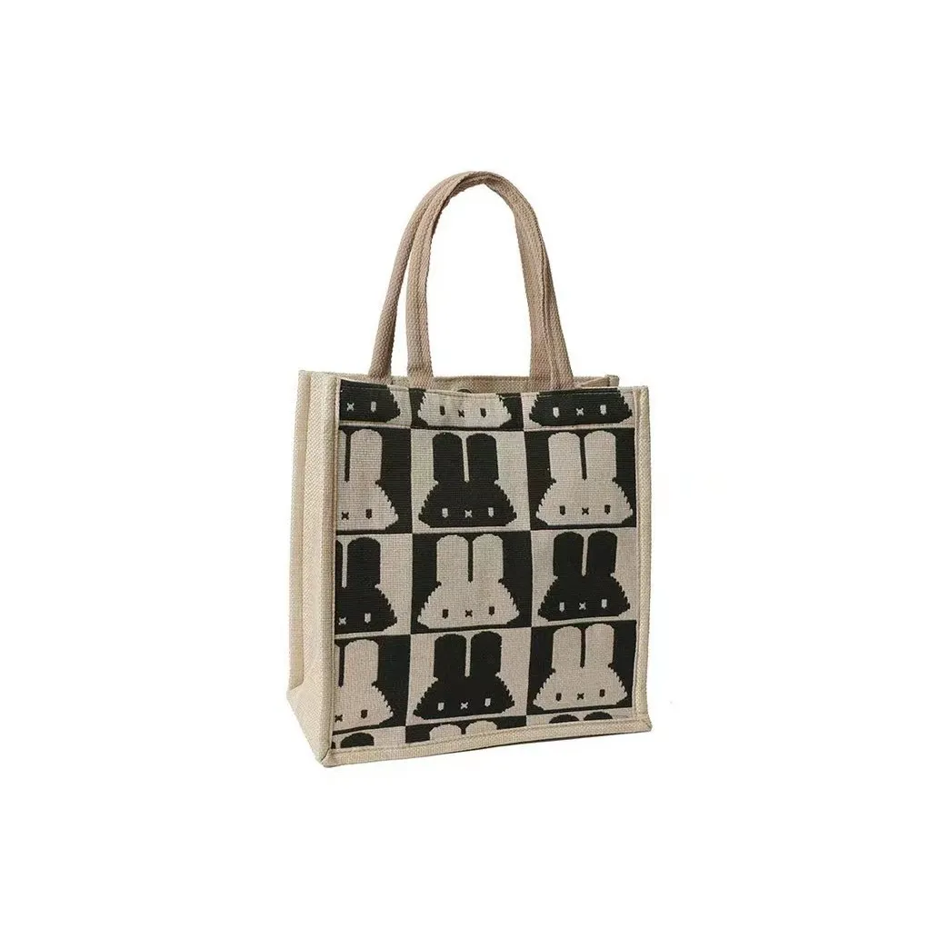 JINGLINGLONG Cartoon Cute Ручная Сумка на плечо Двойная сторона Вышивка Холст Сумка