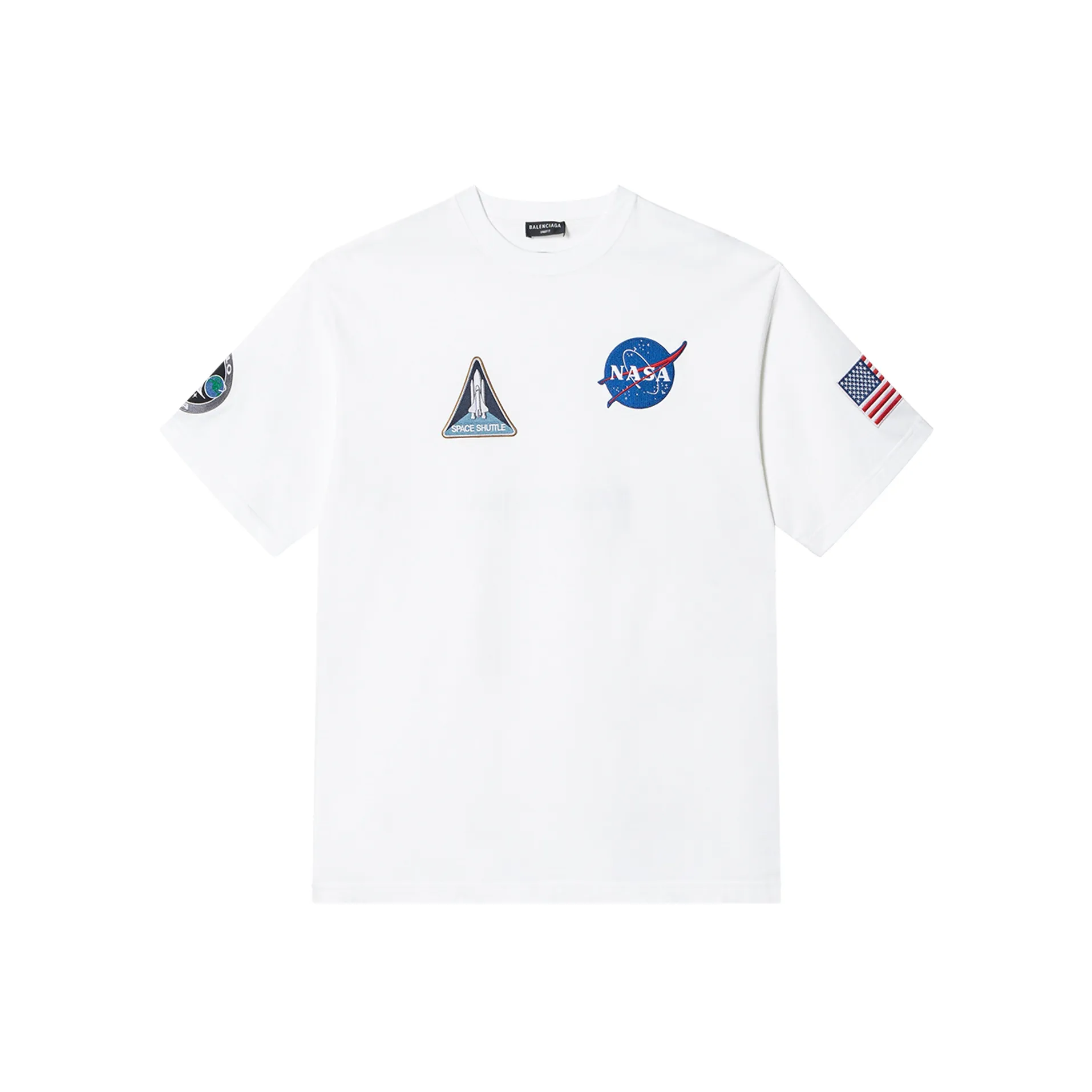 Balenciaga Women'ss Nasa Space Multi Patch T Shirt