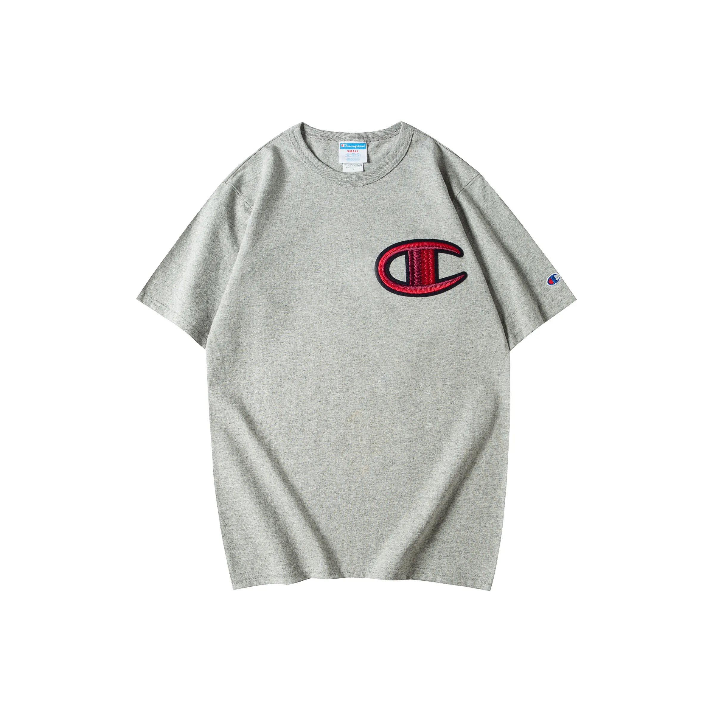 Champion T Shirt US Version Unisex Light Gray