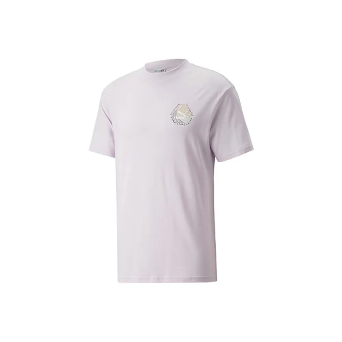 PUMA T-Shirt Мужской Светло-фиолетовый