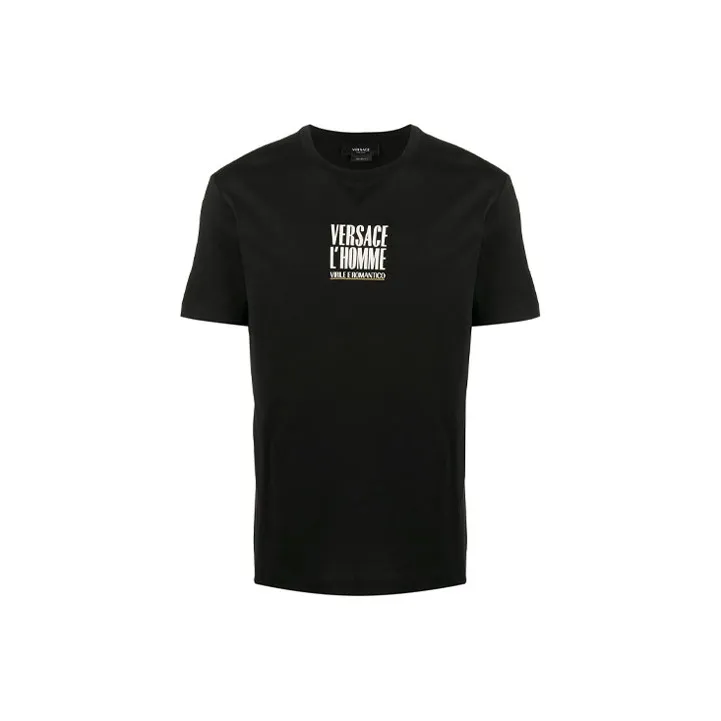 VERSACE Мужские черные T-рубашки