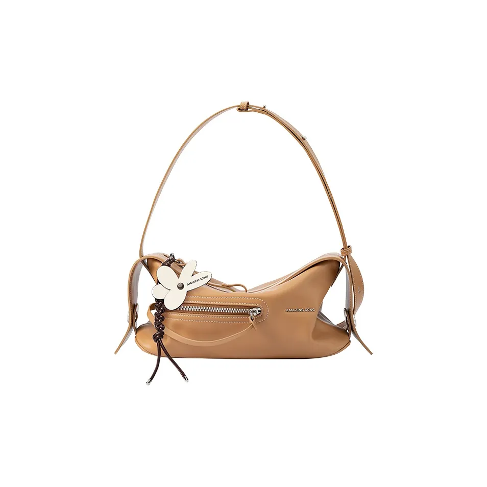 AMAZING SONG Коровья кожа Сумка через плечо Женская Элегантная Черный Кремовый Белый Анкора Красный Печенье Цвет