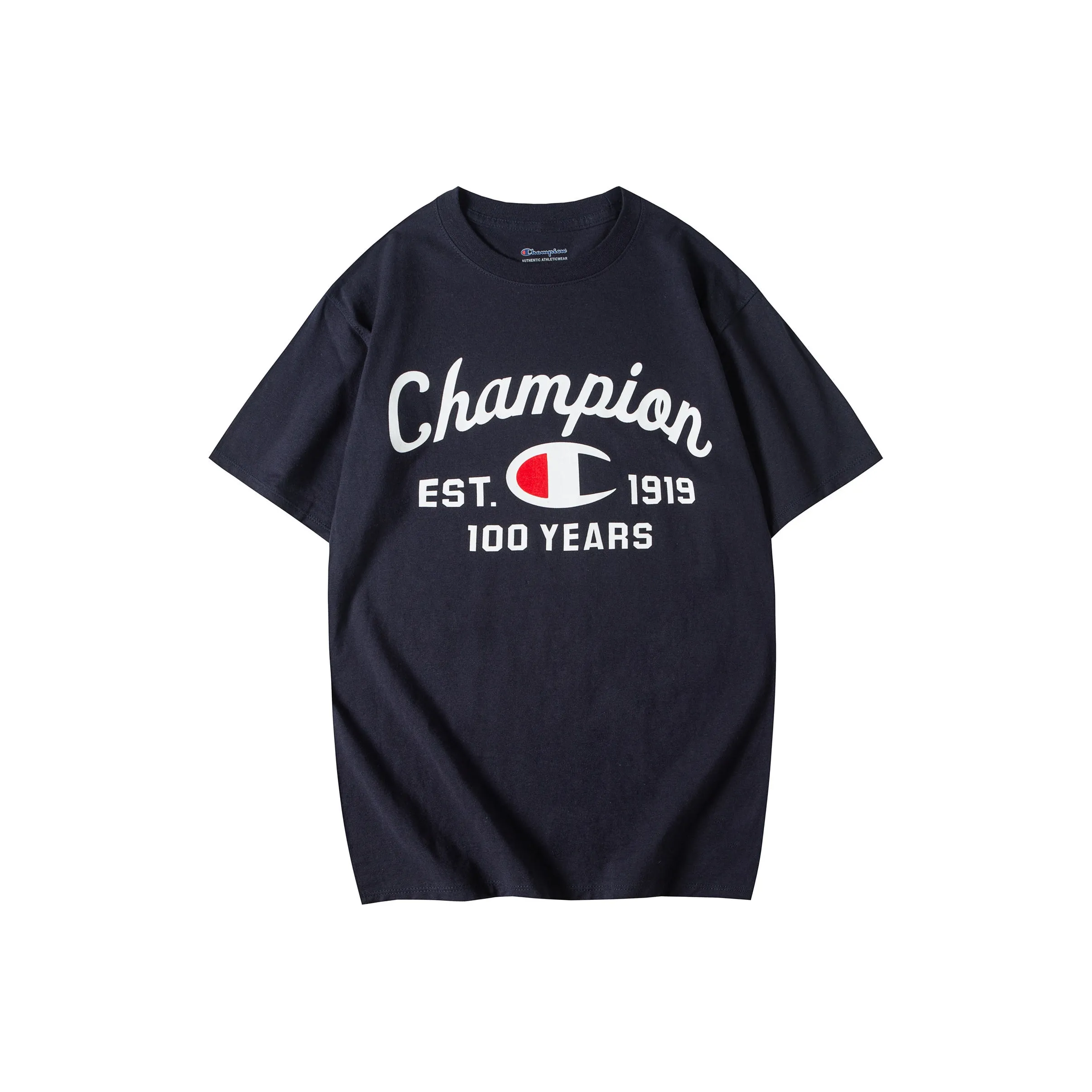 Champion T Shirt US Version Unisex Navy Blue