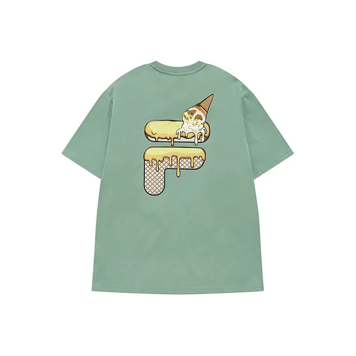FILA FUSION ICECREAM T Shirt Unisex Stone Gray Green