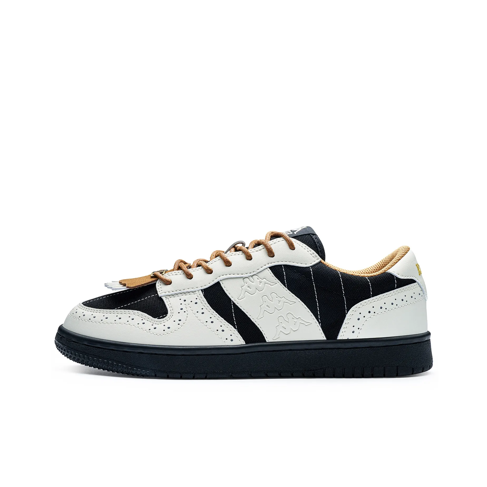 KAPPA Спина к Спине Устойчивая к Износу Низкий Топ Скейтборд Кроссовки Унисекс Белый Черный