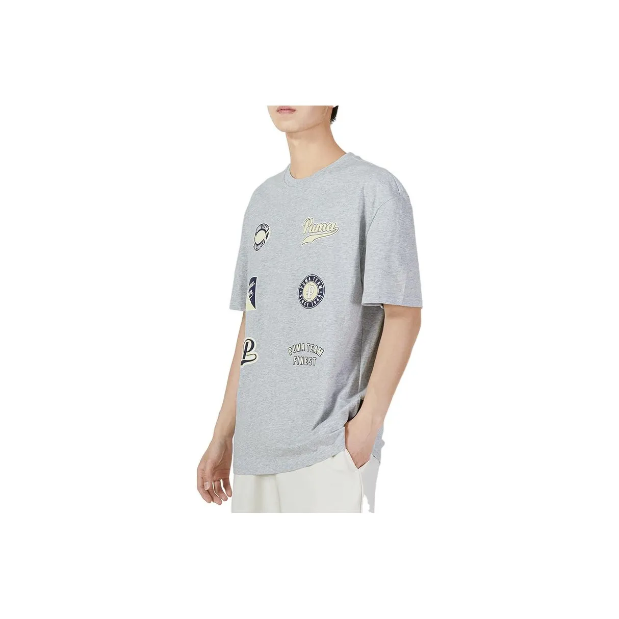 PUMA CLASSICS T Shirts Men's Gray