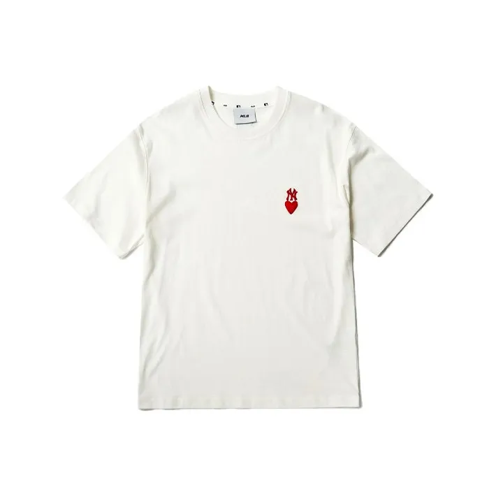 MLB Сердце Белый Унисекс Футболка