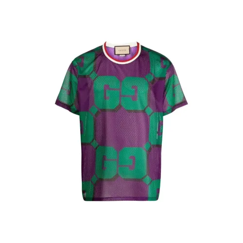 GUCCI Мужские рубашки фиолетового цвета
