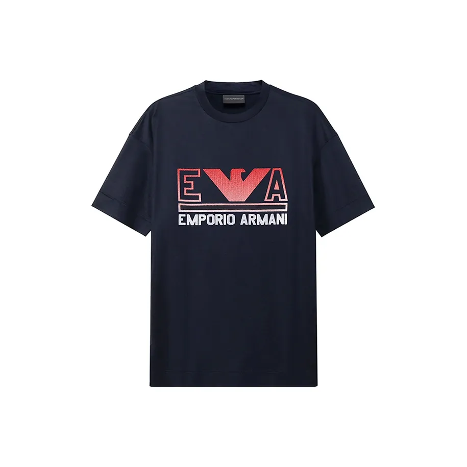 EMPORIO ARMANI Морской Синий Оранжевый Красный Мужская T-Рубашка